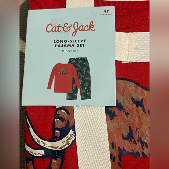 Christmas Dinosaur Pajama Set - Picture 1 of 4